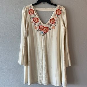 Altar’d State cream embroidered dress